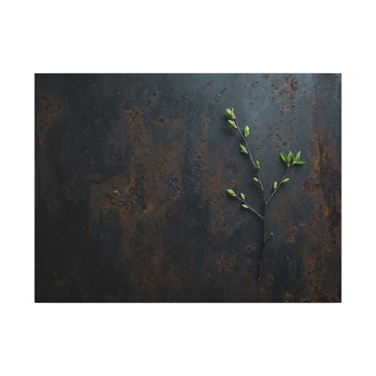 Rust Patina Moody Minimal Canvas Art | Moody Dark Japandi Art