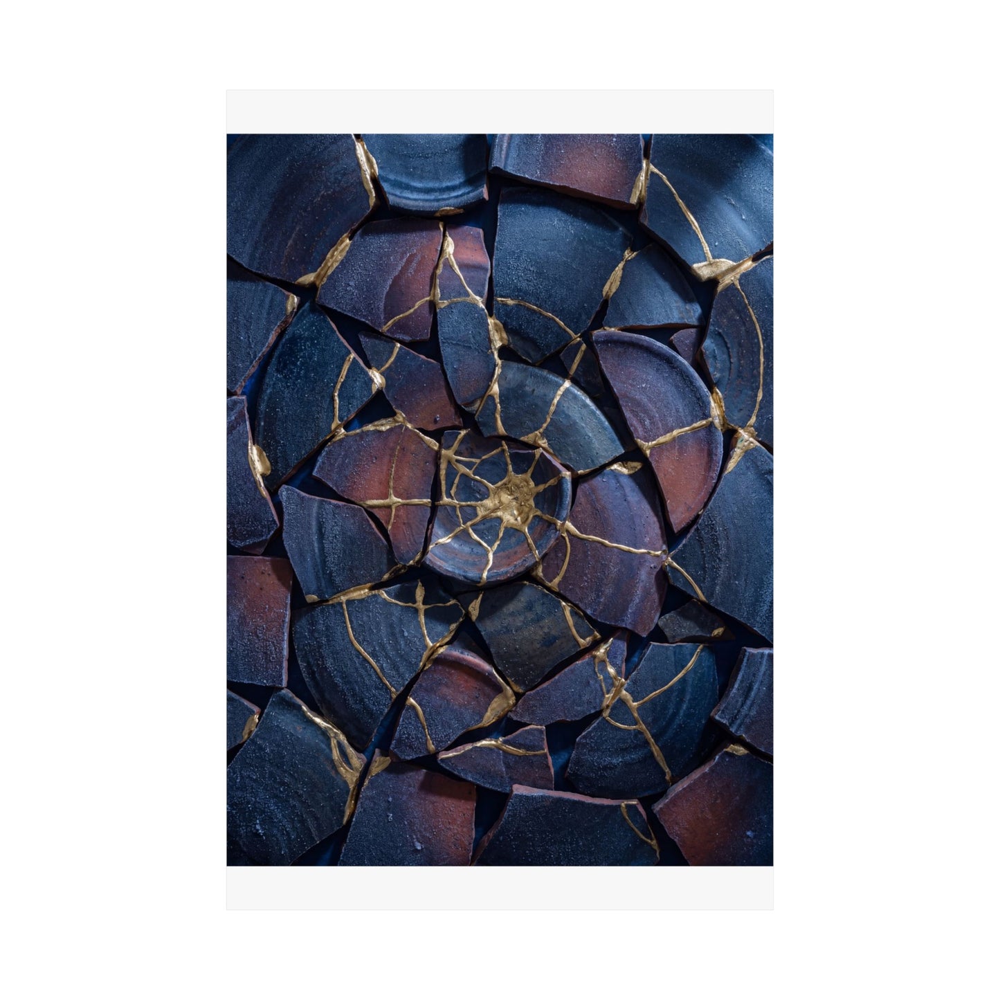 Winter Broken Pottery Gold Repair Wall Art Print | Resilient Decor