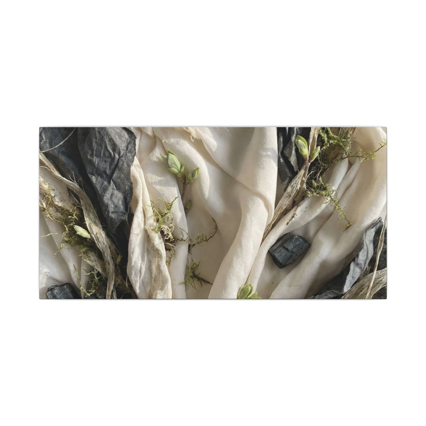 Spring Silk Drape Texture Canvas Art | Warm Decor