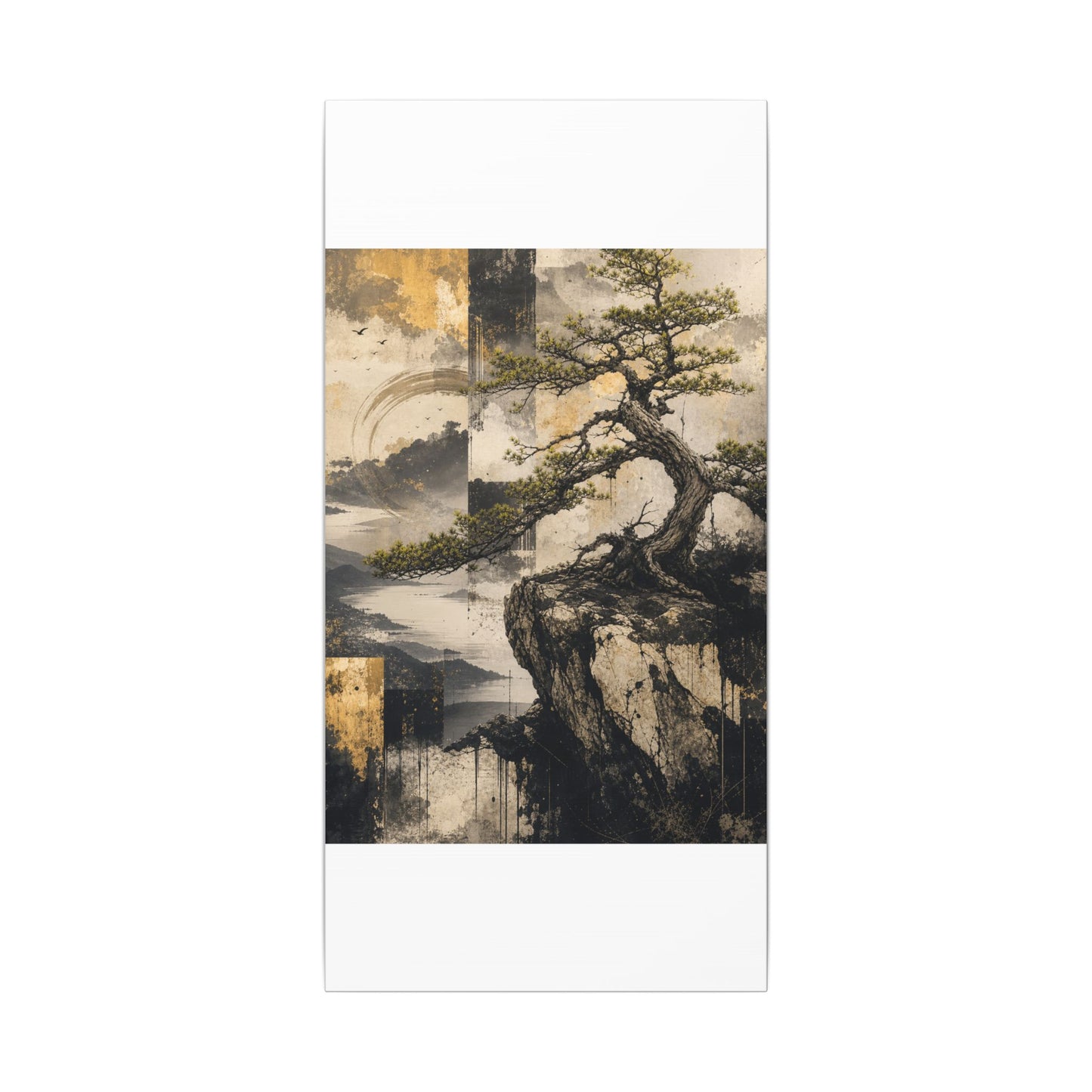 Golden Hour Pine Tree Canvas Art - Japandi Datsuzoku