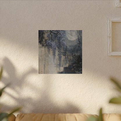 Winter Wisteria Texture Canvas Art | Elegant Decor