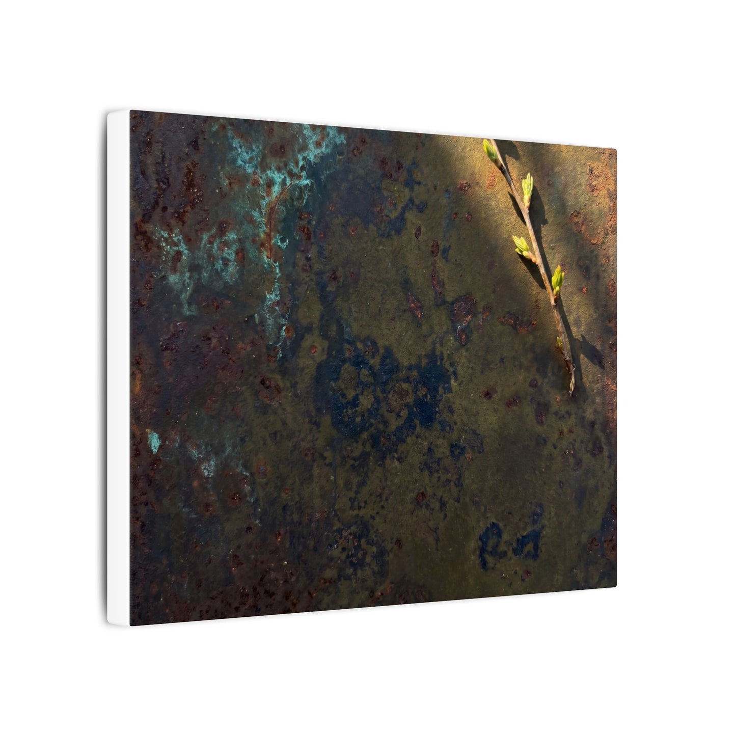 Golden Hour Rust Patina Canvas Art - Dark Japandi Ma