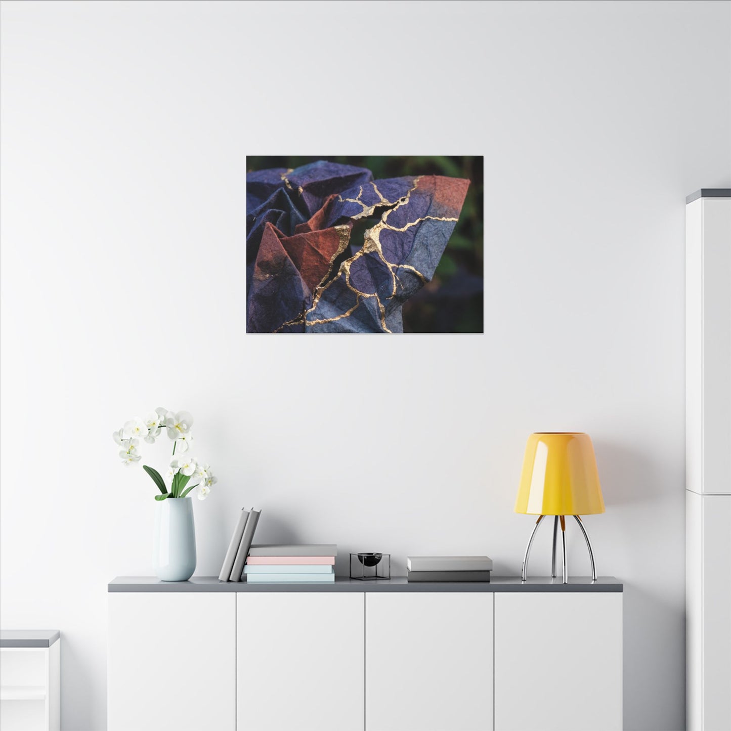 Philosophical Paper Fold Canvas Art - Gold Vein Kintsugi