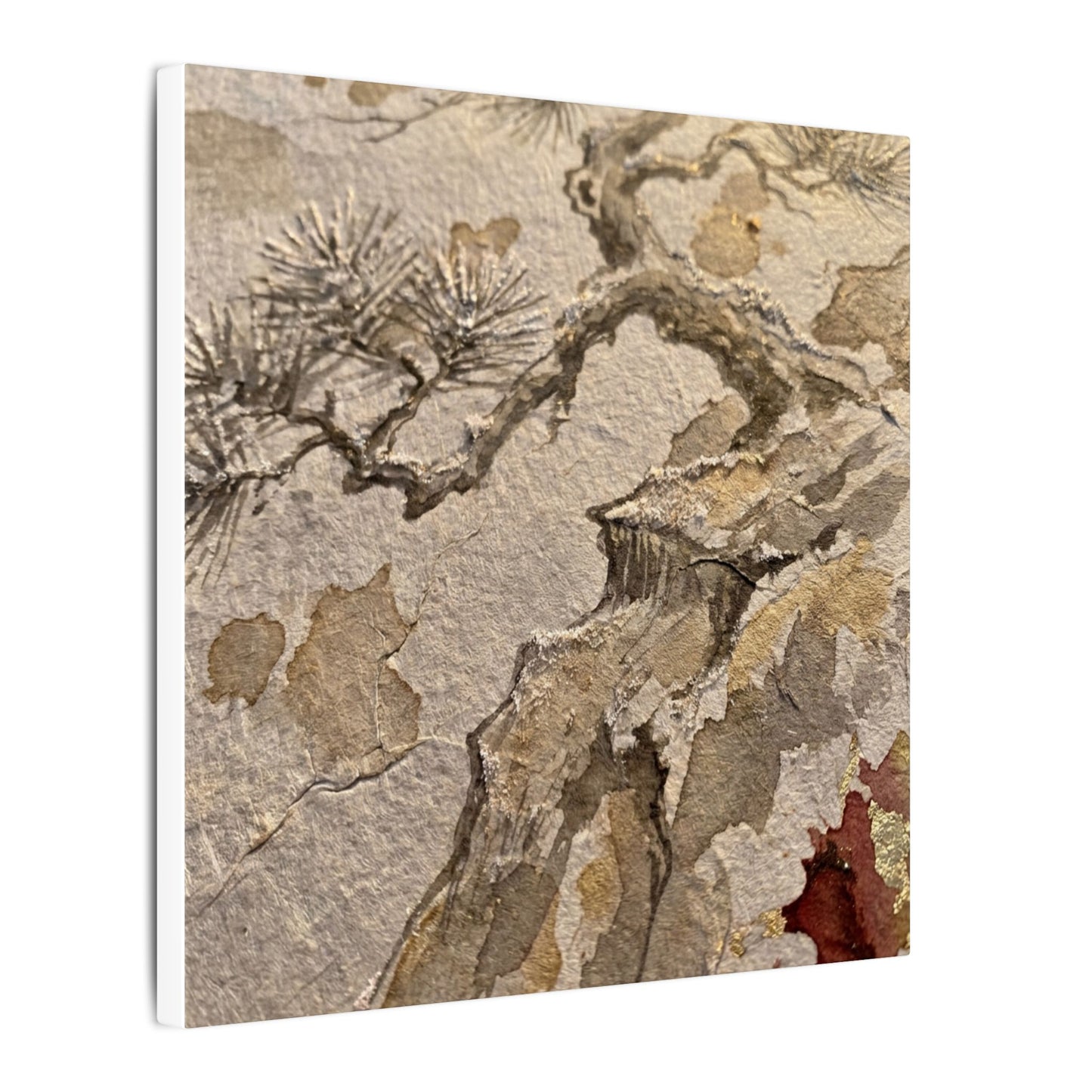 Pine Tree Canvas Art | Winter Japandi Japanese Pattern Art
