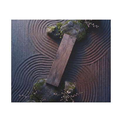 Spring Rock Garden Moody Minimal Canvas Art | Atmospheric Decor