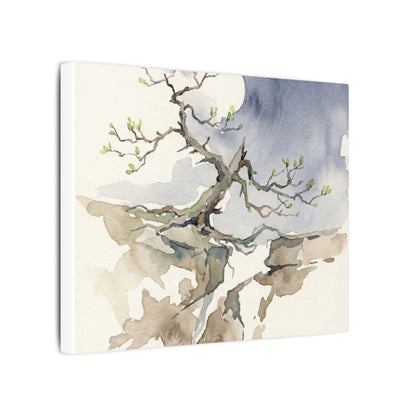 Moonlight Pine Tree Canvas Art - Japandi Ma