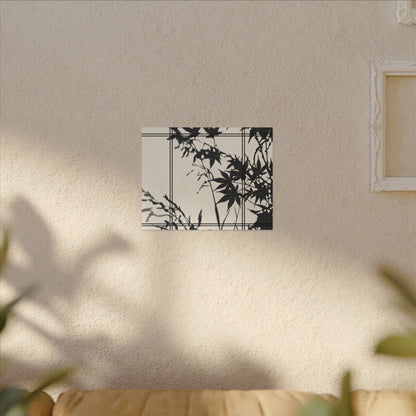 Shoji Screen Canvas Art | Summer Japandi Minimal Line Art