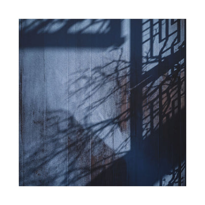 Shadow Play Moody Minimal Canvas Art | Moody Dark Japandi Art