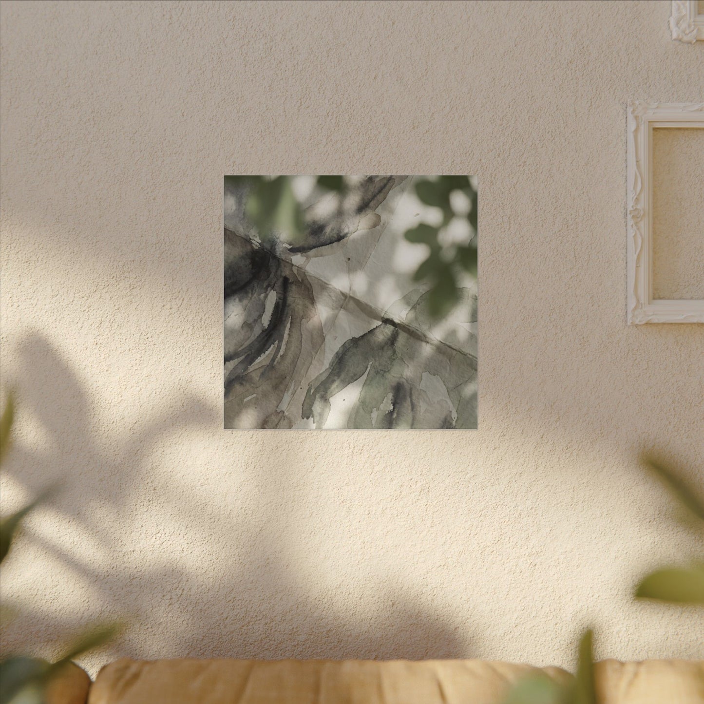 Spring Paper Fold Watercolor Canvas Art | Warm Decor