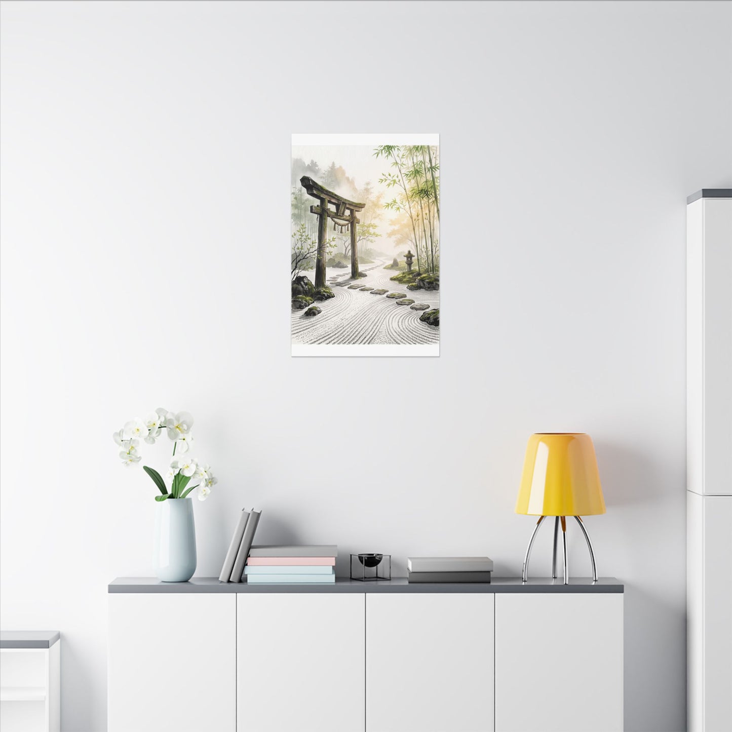 Peaceful Torii Gate Canvas Art - Karesansui Zen