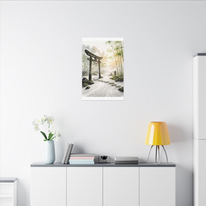 Peaceful Torii Gate Canvas Art - Karesansui Zen