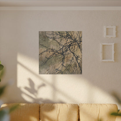 Japandi Shadow Play in Golden Hour | Texture Canvas Art