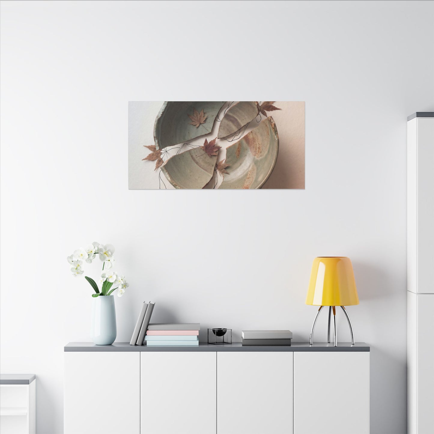 Dawn Ceramic Bowl Canvas Art - Japandi Fukinsei