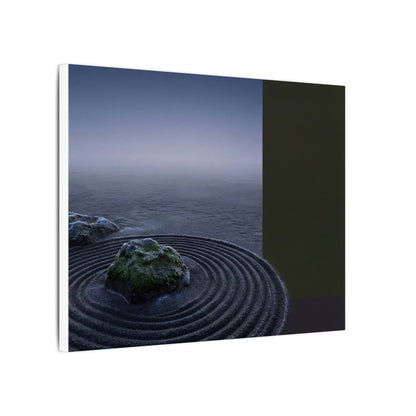 Ma Rock Garden Canvas Art - Dark Japandi Moody Minimal