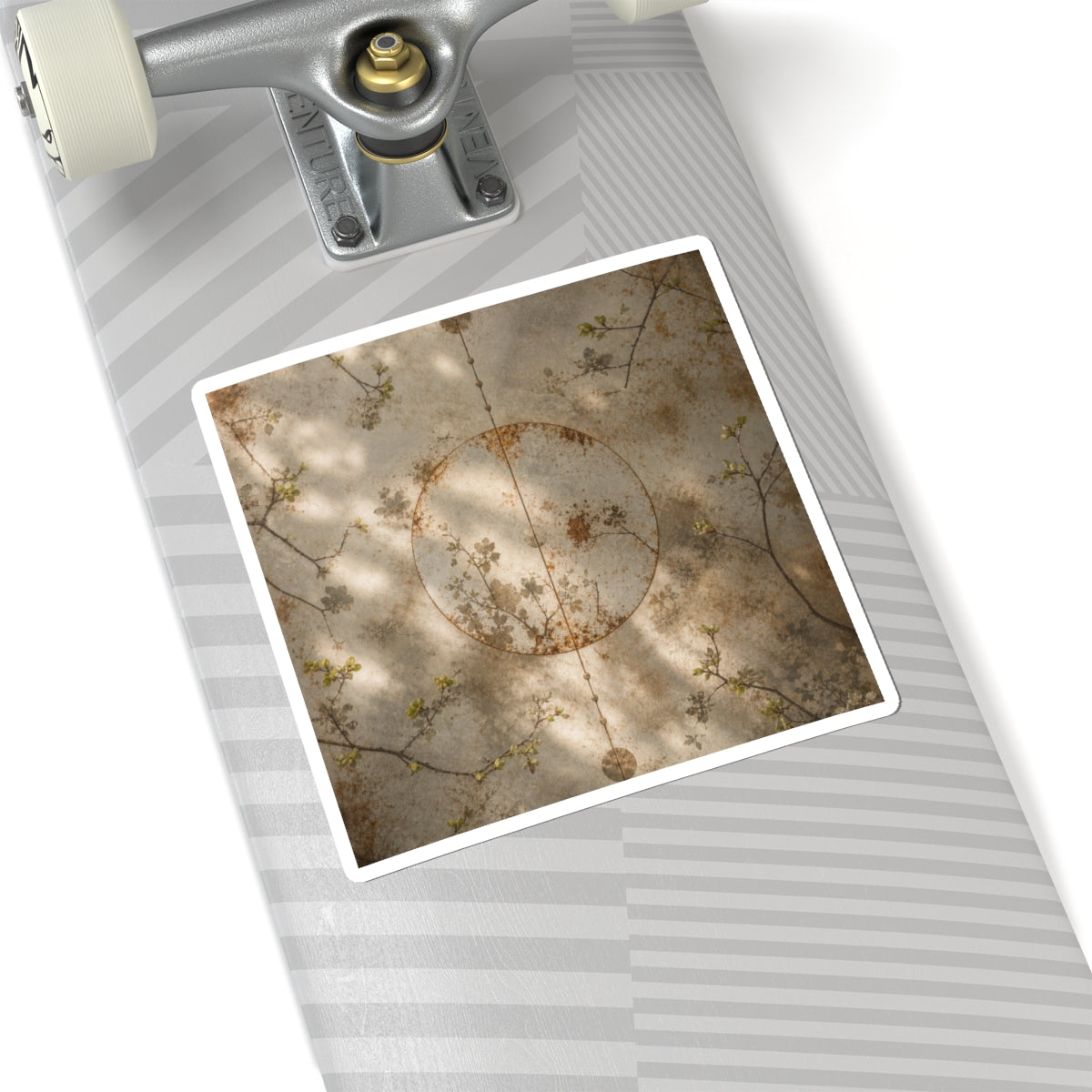 Kanso Rust Patina Sticker - Japandi Japanese Pattern