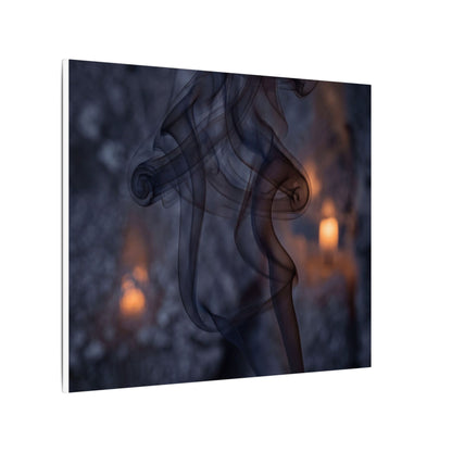 Incense Smoke Winter Canvas Art | Dark Japandi Sophisticated Design