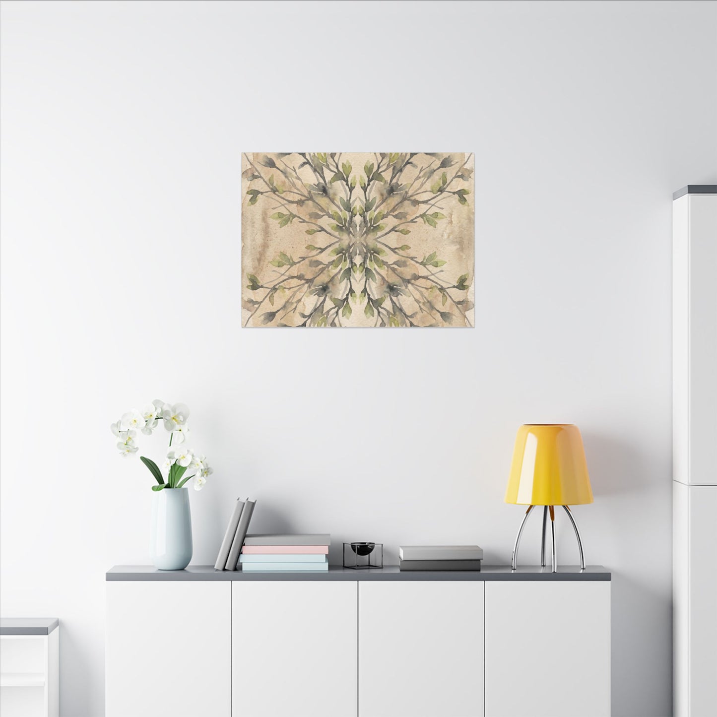 Shibui Shadow Play Canvas Art - Japandi Watercolor