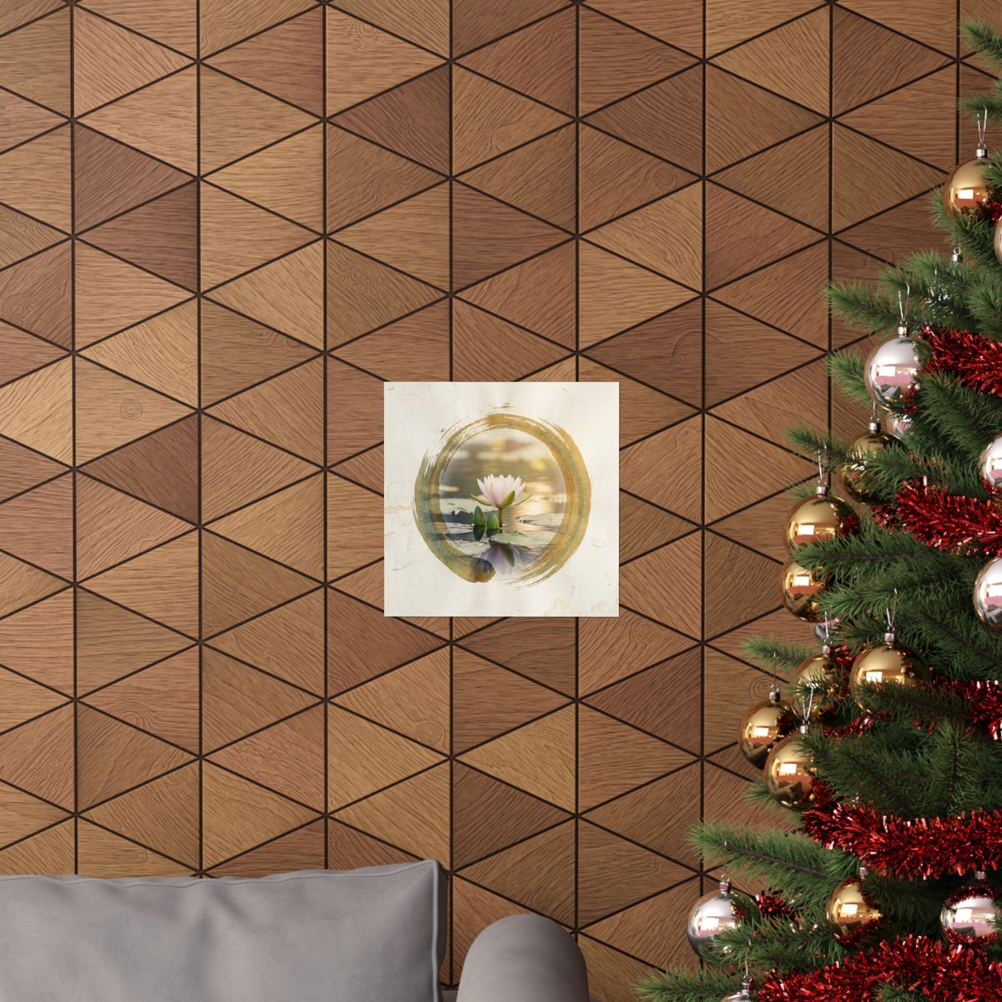 Golden Hour Lotus Flower Wall Art Print - Zen Ma