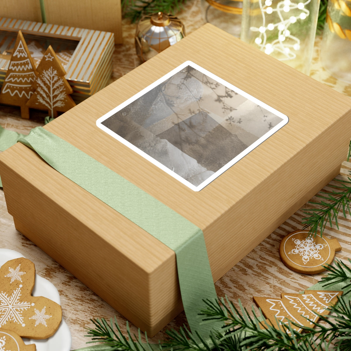 Shadow Play Sticker | Winter Japandi Texture Art