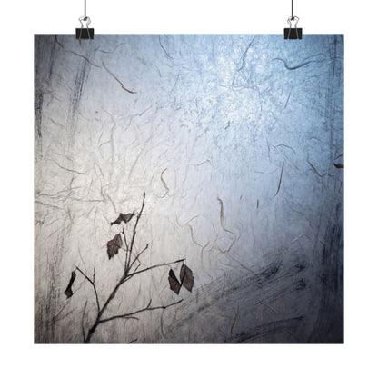 Japandi Shoji Screen in Moonlight | Texture Wall Art Print Art Print