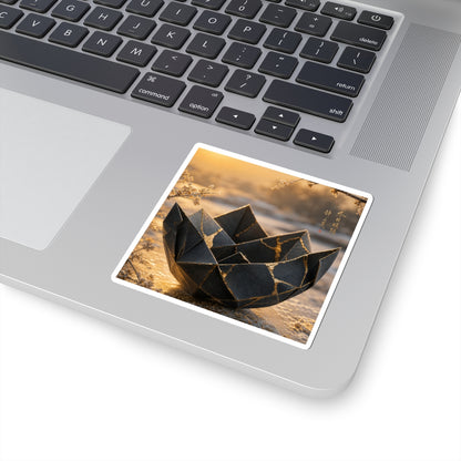 Kintsugi Paper Fold in Golden Hour | Gold Repair Sticker