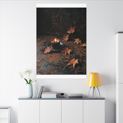 Autumn Rust Patina Shadow Zen Canvas Art | Sophisticated Decor