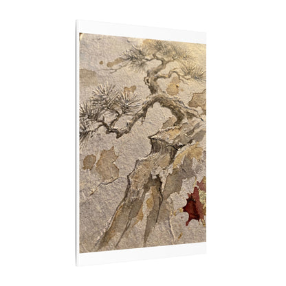 Pine Tree Canvas Art | Winter Japandi Japanese Pattern Art