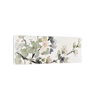 Cherry Blossom Watercolor Canvas Art | Elegant Japandi Art