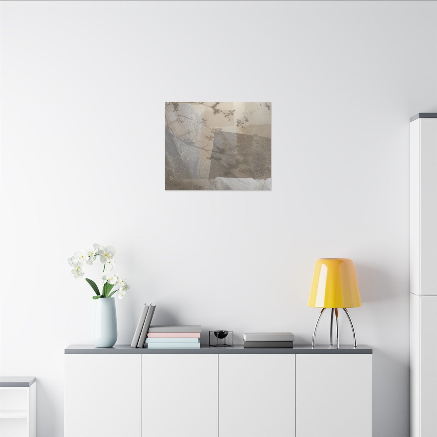 Neutral Shadow Play Canvas Art - Texture Japandi