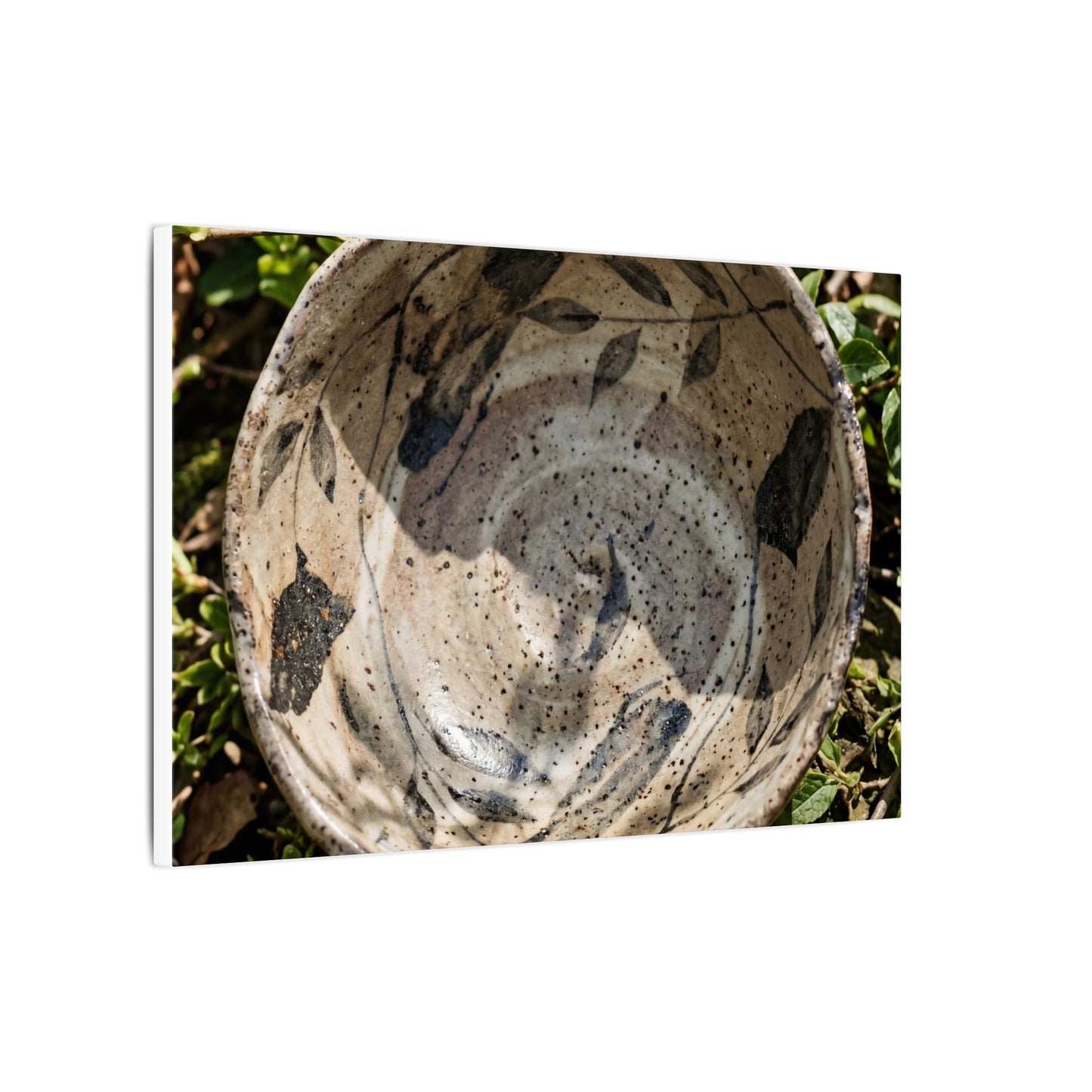 Elegant Ceramic Bowl Canvas Art - Japanese Pattern Japandi