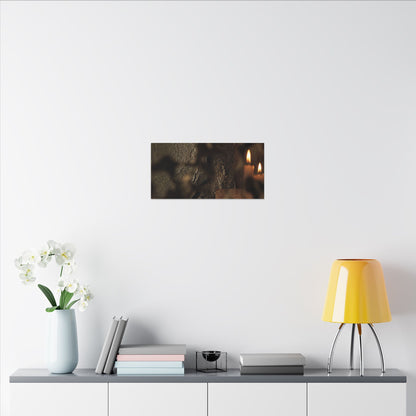 Shadow Play Dark Texture Canvas Art | Moody Dark Japandi Art