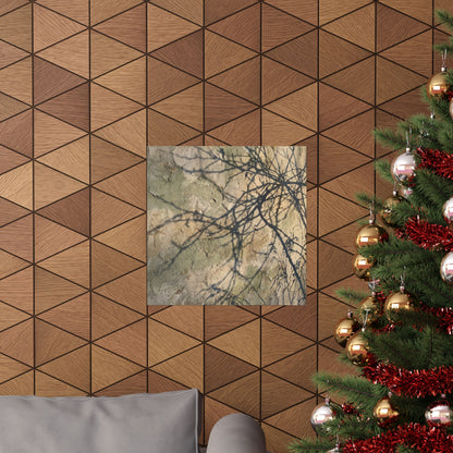 Shadow Play Winter Wall Art Print | Japandi Earthy Design