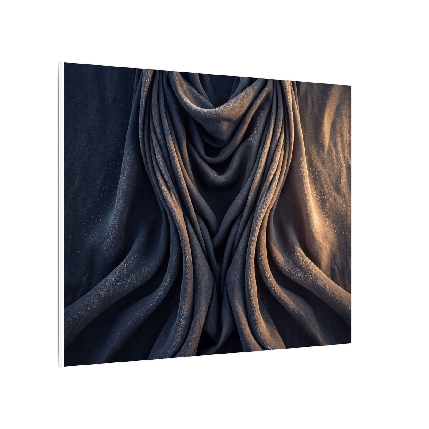 Moody Silk Drape Canvas Art - Shadow Zen Dark Japandi
