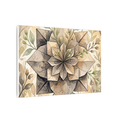 Warm Paper Fold Canvas Art - Watercolor Japandi