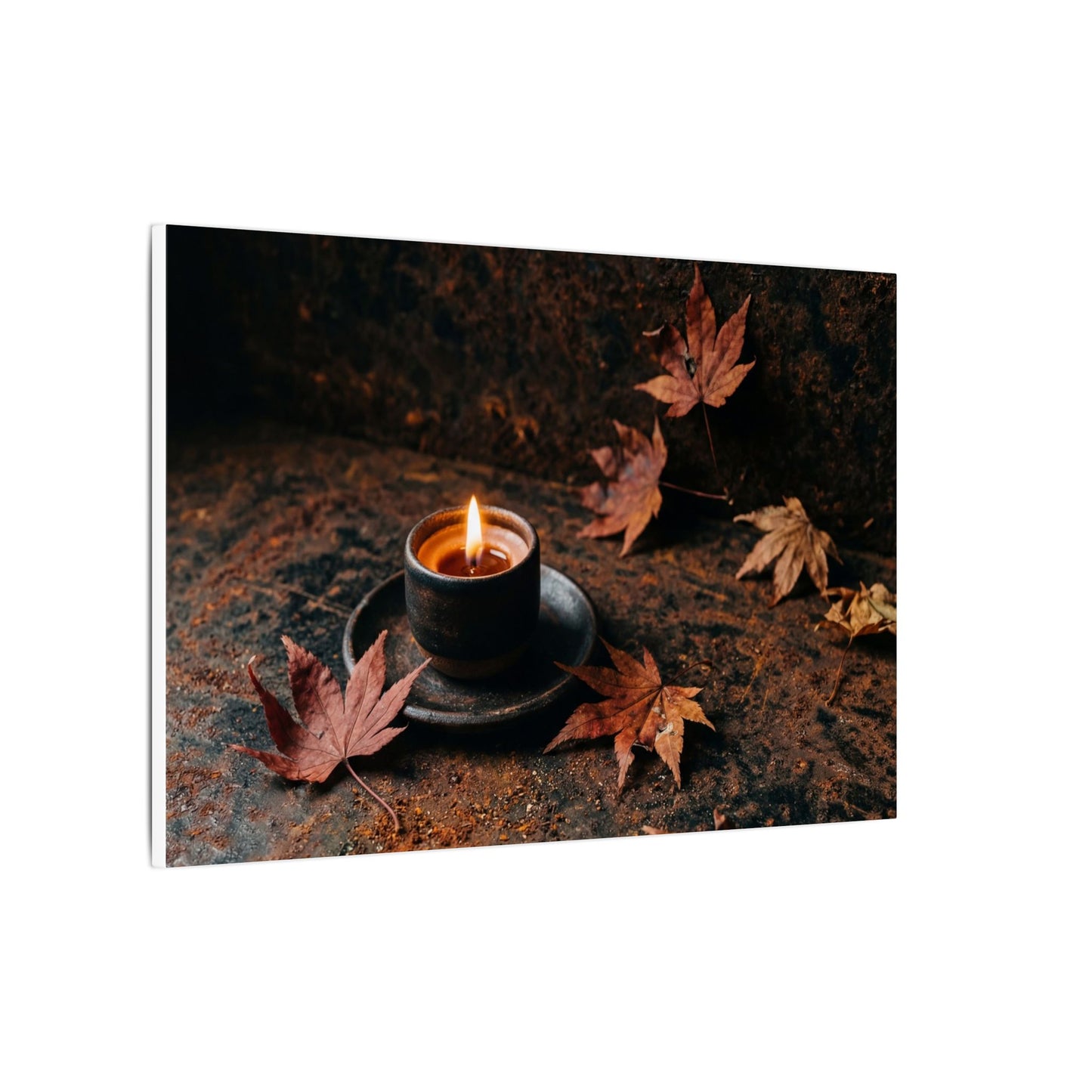 Autumn Rust Patina Shadow Zen Canvas Art | Sophisticated Decor