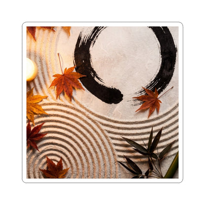 Zen Rock Garden in Candlelight | Enso Sticker