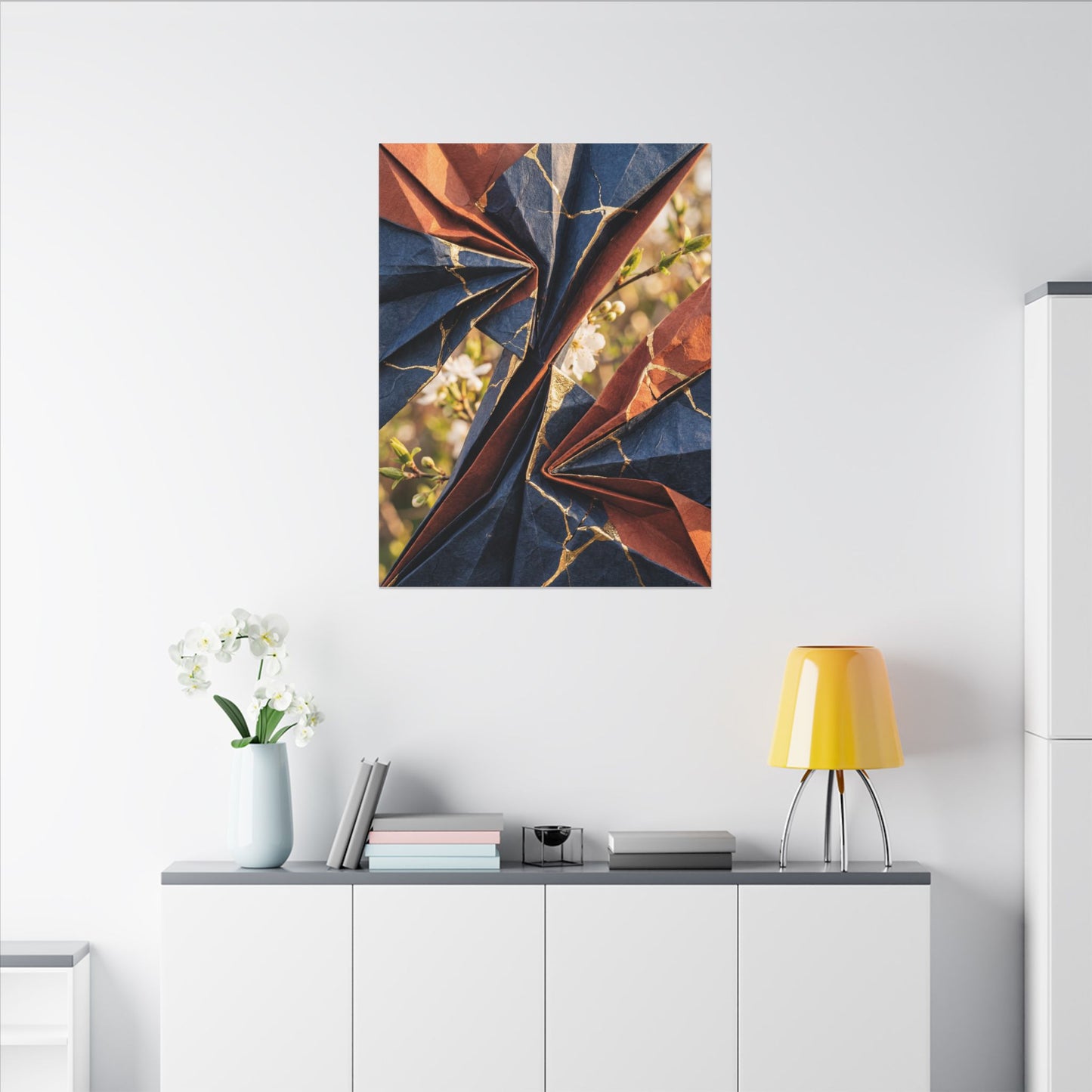 Spring Ceramic Bowl Watercolor Canvas Art | Warm Decor