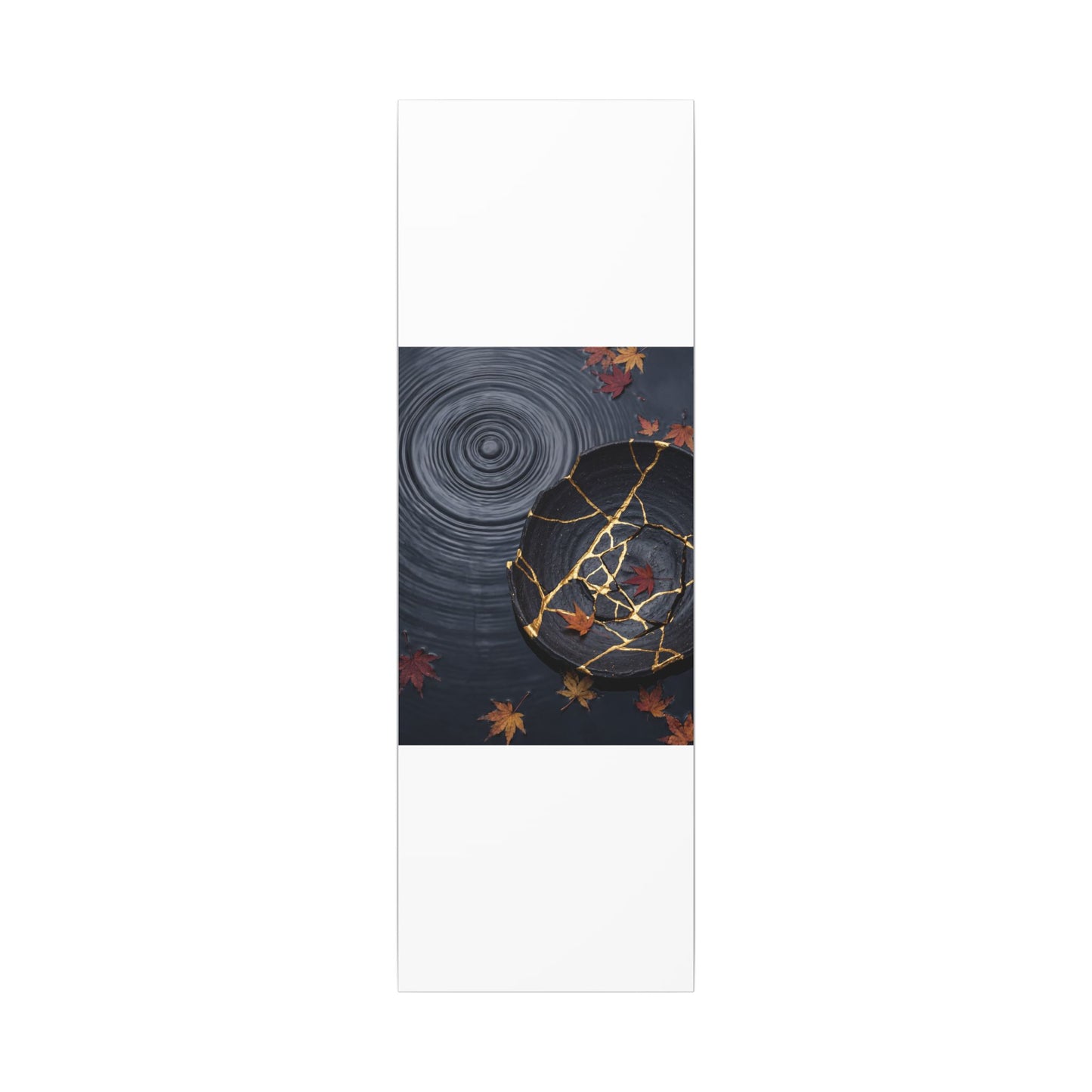Philosophical Water Ripple Canvas Art - Gold Repair Kintsugi