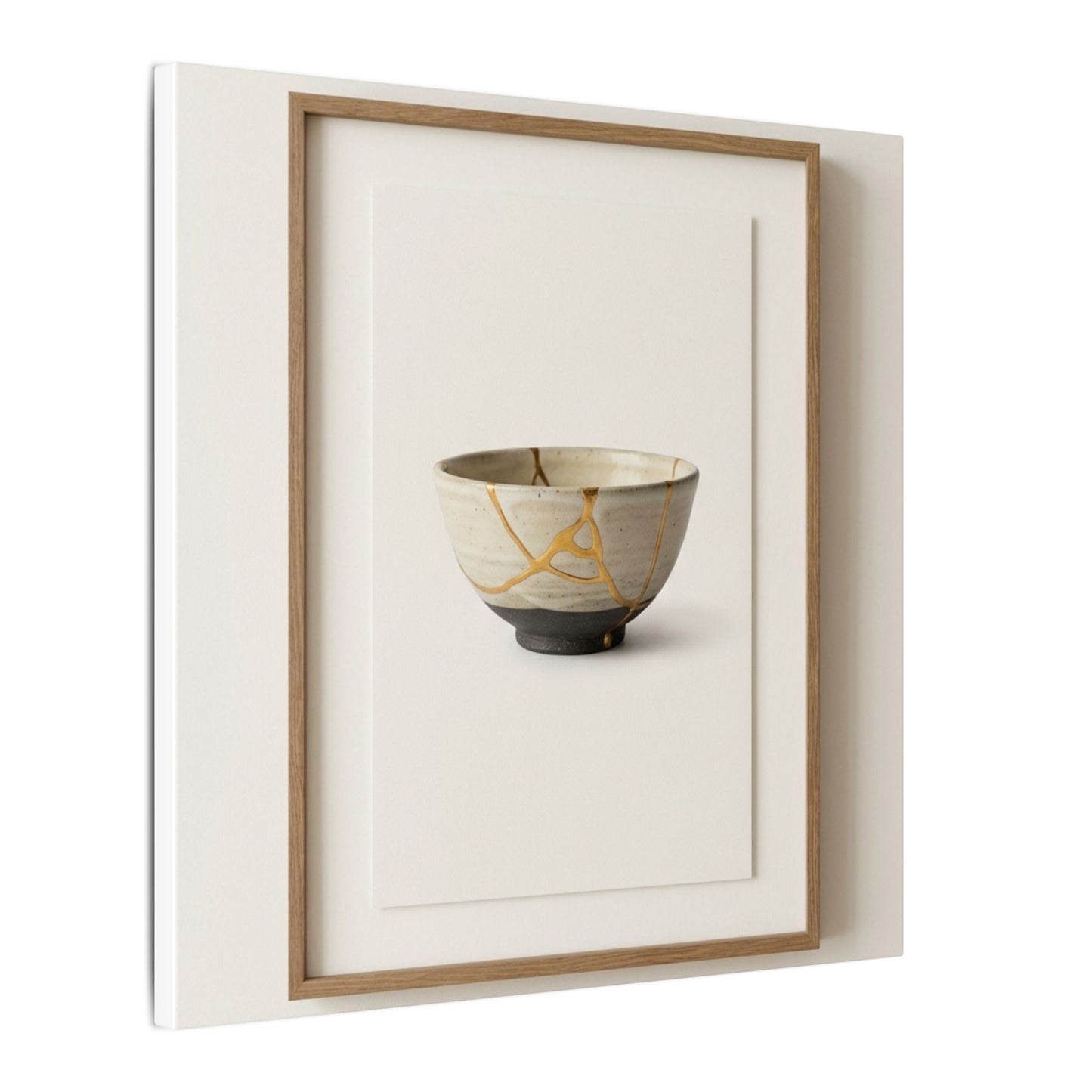 Kintsugi Charcoal Canvas Art