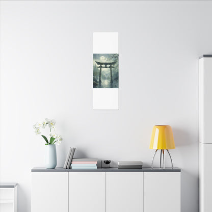 Earthy Torii Gate Canvas Art - Watercolor Japandi