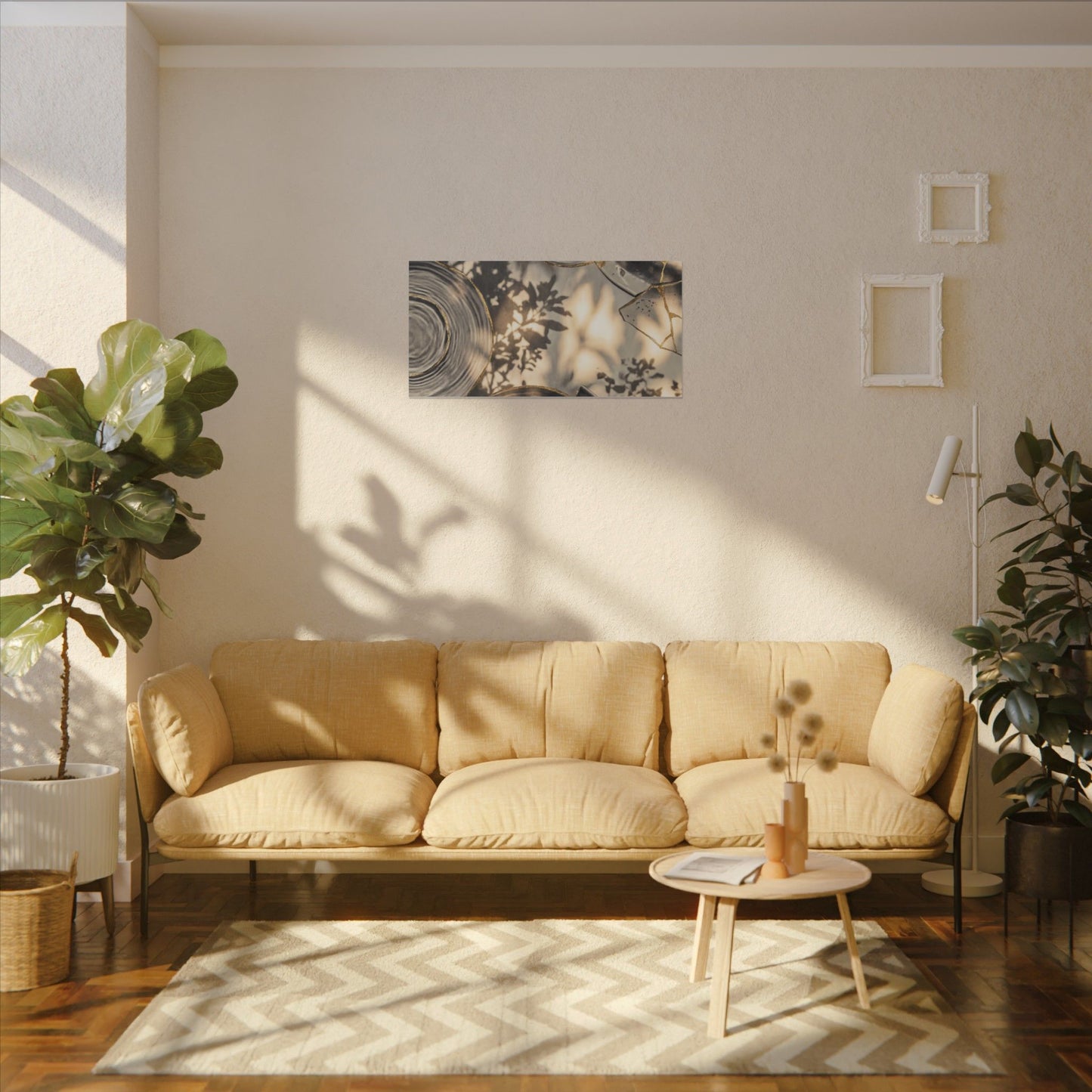 Healing Water Ripple Canvas Art - Gold Vein Kintsugi