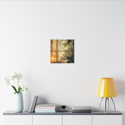 Cozy Shoji Screen Canvas Art - Watercolor Japandi