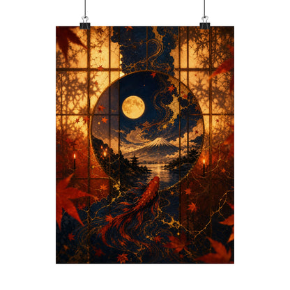 Resilient Shoji Screen Wall Art Print - Gold Vein Kintsugi