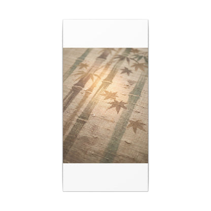 Autumn Bamboo Grove Japanese Pattern Canvas Art | Neutral Decor