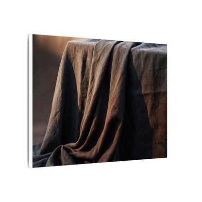 Silk Drape Canvas Art | Winter Dark Japandi Shadow Zen Art