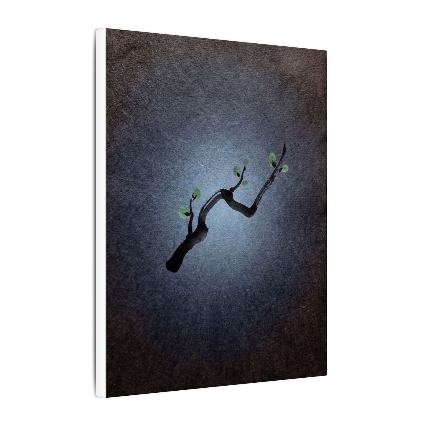 Ink Brushstroke Canvas Art | Spring Dark Japandi Moody Minimal Art