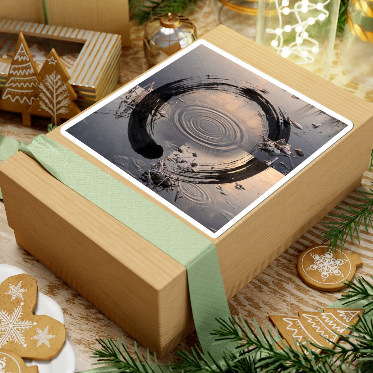 Water Ripple Enso Sticker | Serene Zen Art
