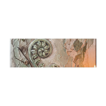 Datsuzoku Fern Unfurling Canvas Art - Japandi Texture