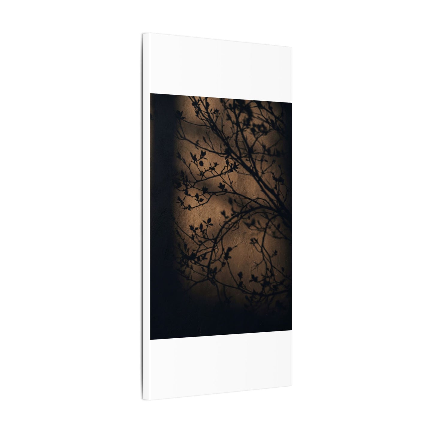 Dark Japandi Shadow Play in Golden Hour | Shadow Zen Canvas Art