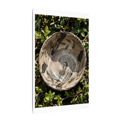 Elegant Ceramic Bowl Canvas Art - Japanese Pattern Japandi